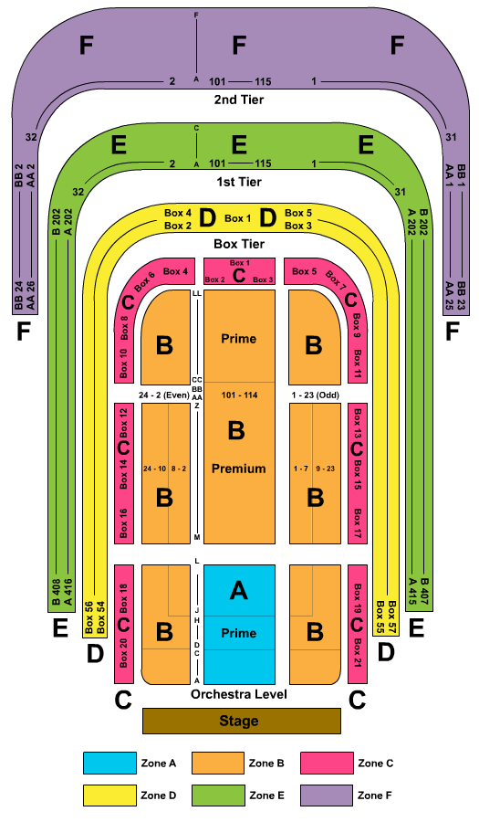 Kennedy Center Concert Hall National Symphony Zone Seating Chart
